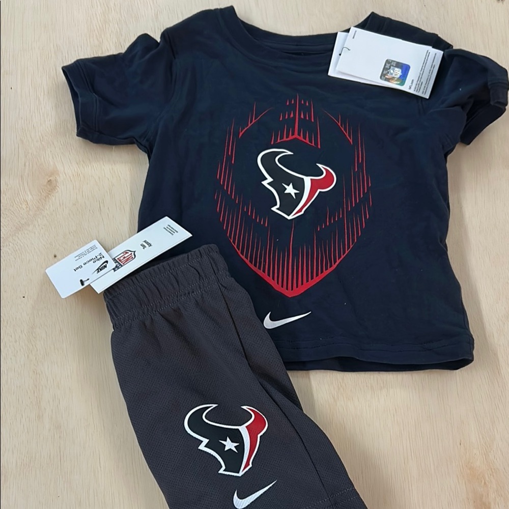 Nike Houston Texans Kids T-Shirt and Shorts Set youth 2 T